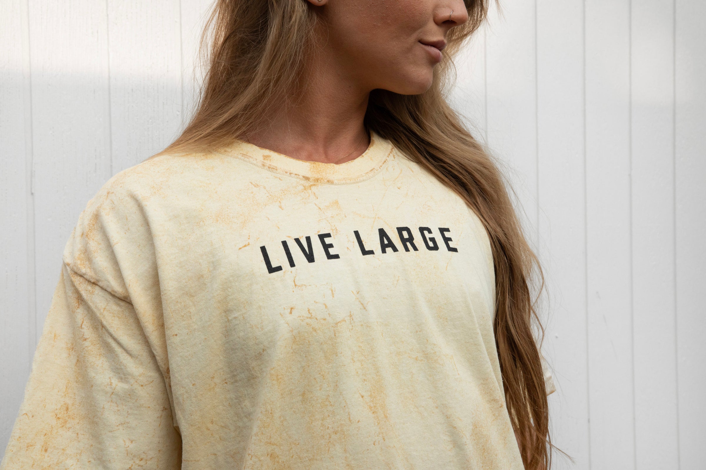 Teal Crystal Tie Dye Tee – Live Large Fitness