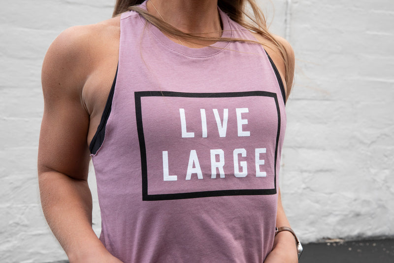 Purple LVLG Crop Tee – Live Large Fitness